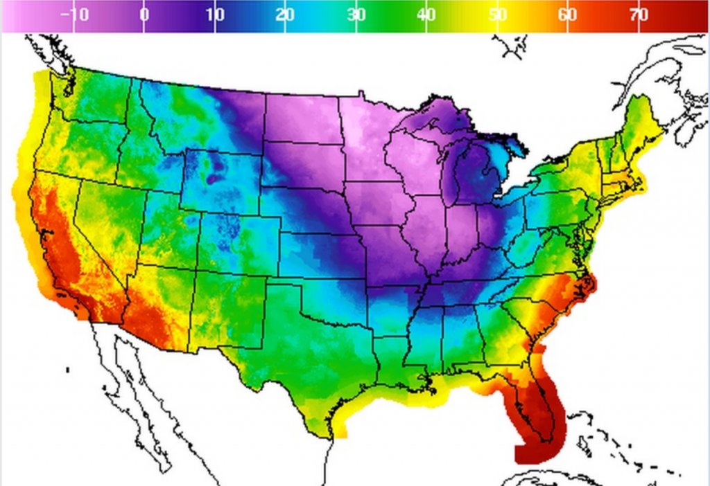 NOAA Temperature Map